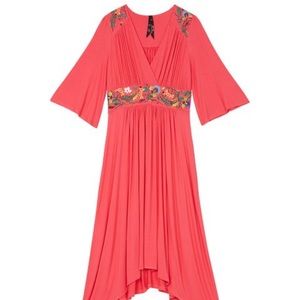 Seven7 Melissa McCarthy Plus Flutter Sleeve Dress